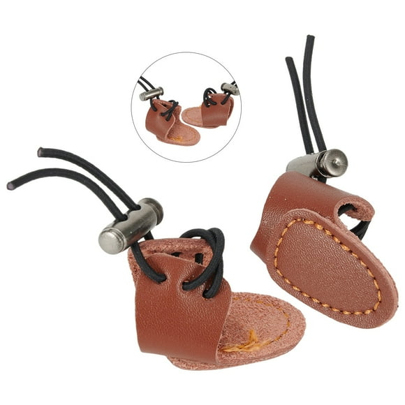 Bgsha 2pcs Cuir Bague Doigt de Protection Tab Gant Arc Protection