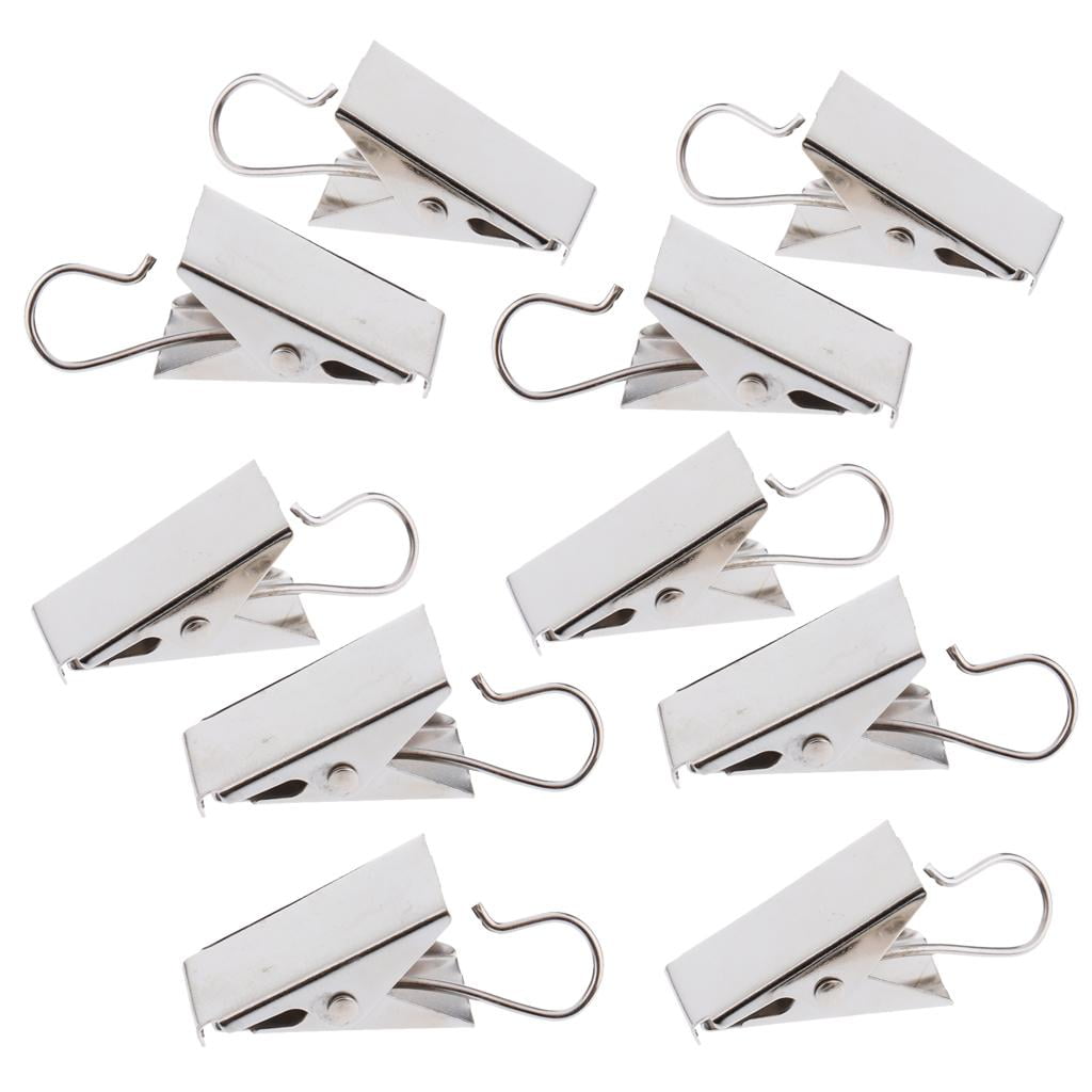 PACK OF 10PCS GOLDEN METAL SMALL CURTAIN HANGING ALLIGATOR CLIPS CLAMPS 38MM 