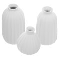 thumbnail image 4 of KALLORY 3 Pcs Modern Ceramic Vase Flower Arrangement Vase 12.5X7X7CM White, 4 of 8