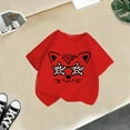 thumbnail image 5 of Girls Shirts Kid Leisure Graphic Round Neck Short Sleeve Tee Summer Casual Wear Girls Tops Red 7 Years-8 Years, 5 of 5
