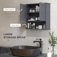 thumbnail image 6 of Demi Bonn 24" Farmhouse Style Medicine Cabinet with Barn Doors & Adjustable Shelf for Bath & Laundry Rooms, Gray, 6 of 7