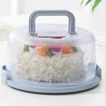 thumbnail image 6 of Kittvzx Cake Carrier Cake Container Plastic Cover Lid Cake Cupcake Holder Portable Round Two Base For Cookies Fruit Etc, 6 of 9