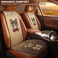thumbnail image 3 of Eheartsgir Leopard Cherry Bow Print Car Front Seat Covers for Universal Fit, Non Slip Comfortable Quilted 2 Pack Polyester Vehicle Seat Protector for Pets and Daily Use, 3 of 7