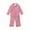 Red, variant on Children Long Sleeve Striped Pajama Set with Button Down Top and Elastic Waist Pants for Boys and Girls Sleepwear Outfit