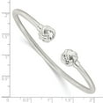 thumbnail image 2 of Diamond2Deal 925 Sterling Silver Textured Knot Cuff Bangle Bracelet for Women, 2 of 5