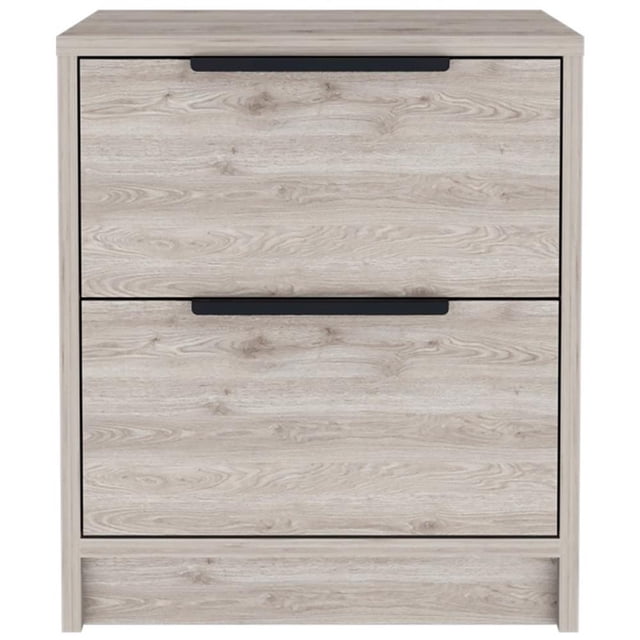 TUHOME Kaia Nightstand Engineered Wood Nightstands in Gray
