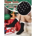 thumbnail image 3 of Calcetines Pantuflas de Mujer EBMORE, Peludos, Cálidos y Acogedores para Invierno, Color Negro, 3 of 6