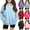 Light Blue, variant on Moocorvic Hoodie Sweatshirts for Teen Girls, Girls and Toddlers' Pullover Hoodie Fall Solid Tops with Pockets(Light Blue,5-6 Years)