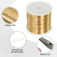 thumbnail image 3 of Uxcell Jewelry Wire Beading Wire for Jewelry Making Bare Copper Craft Beading Wire for Necklace Bracelet Light Gold 50M/0.4mm, 3 of 6