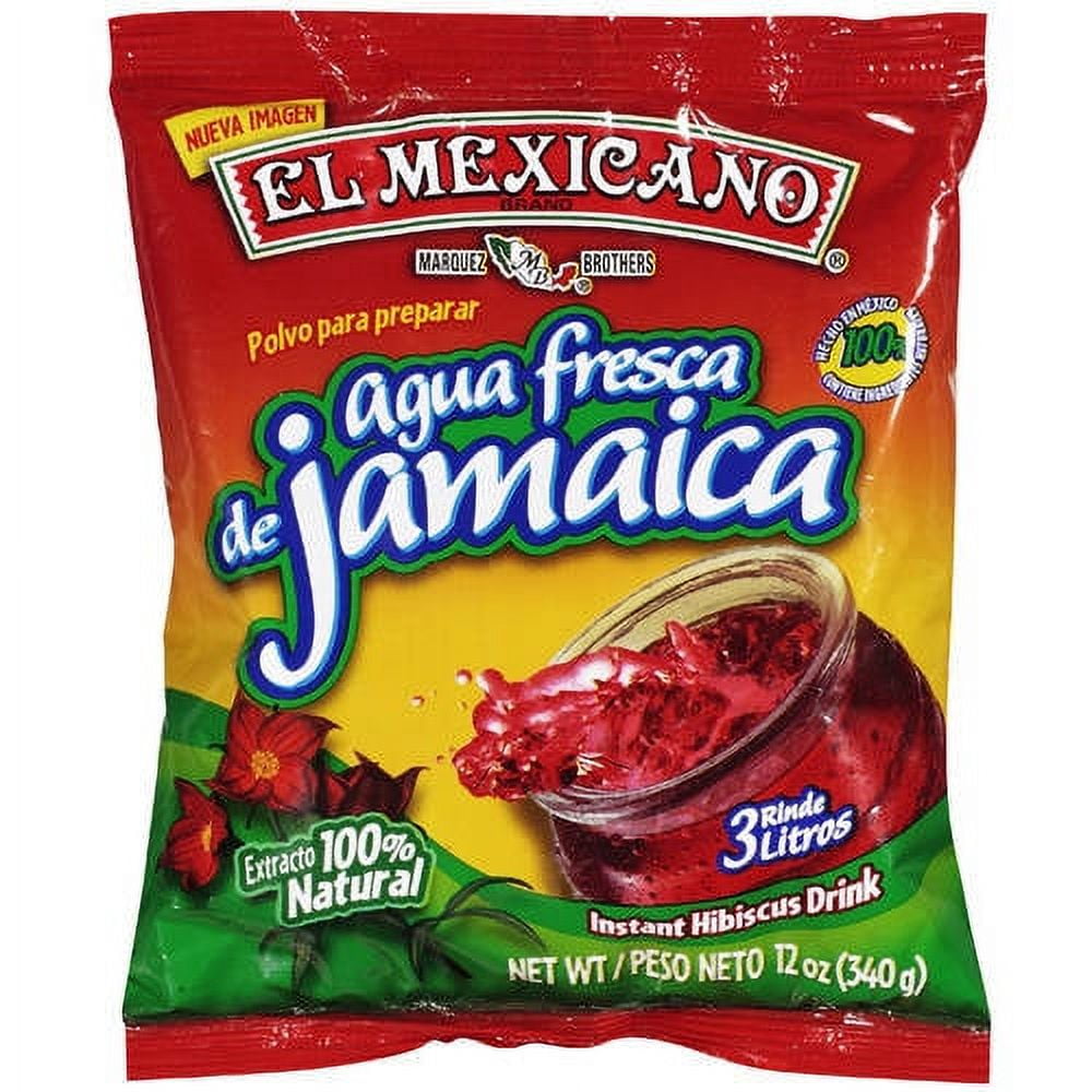 (4 pack) El Mexicano Jamaica Powdered Drink Mix, Hibiscus, Multiserve 12 oz