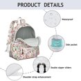 thumbnail image 4 of Pugs and Flowers Backpack for School,Cute School Bag,Schoolbag with Adjustable Shoulder Straps & Padded Back,13.4"x11"x4.7", 4 of 6