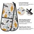 thumbnail image 4 of Dailycode Double Sided Oven Mitt with Loop Heat Resistant Kitchen Long Potholders 7" x 35" Hand Drawn Doodle Fish, 4 of 6