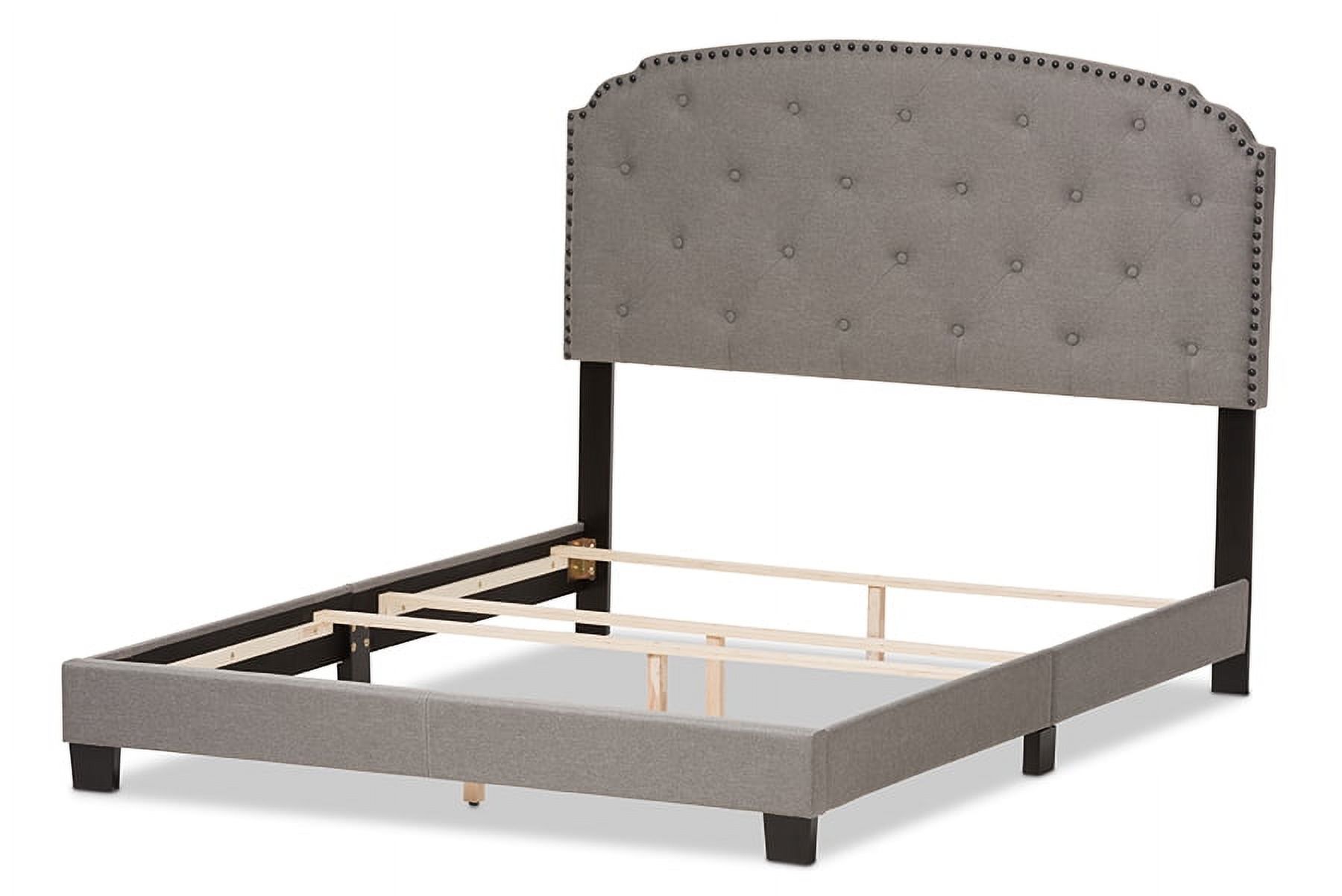 Baxton Studio Lexi Light Grey Fabric Upholstered Queen Size Bed