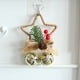 thumbnail image 5 of Cateissary Colgante de Navidad campana de estrella bayas chimenea decoración colgante exquisita decoración de Navidad decorativa reutilizable Kits de decoración para fiestas Blanco, 5 of 6
