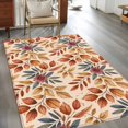 thumbnail image 3 of 3'x5' Area Rugs, Brown Leaves Fall Indoor Outdoor Area Rug for Living Room Bedroom, Farmhouse Vintage Botanical Leaf Washable Bathroom Rugs Kitchen Floor Carpet Mats Home Decor Aesthetic, 3 of 8