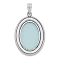 thumbnail image 4 of Sterling Silver Rhodium-plated Polished Life is Inspiration Oval Open Locket Pendant, 4 of 5