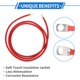 thumbnail image 5 of 1 Pc Cable de inversor de batería 6 AWG Gauge 6FT 5/16" Terminal de batería universal para automóvil, vehículo, barco, RV, solar, cobre estañado rojo, 5 of 7