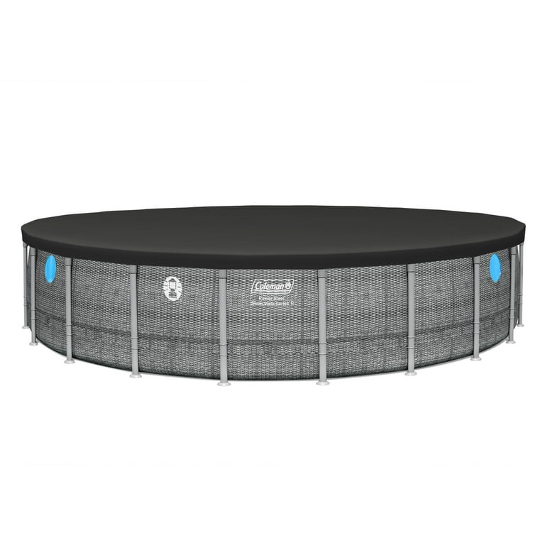 Coleman Power Steel Round Frame Above Ground Pool Set for Kids and