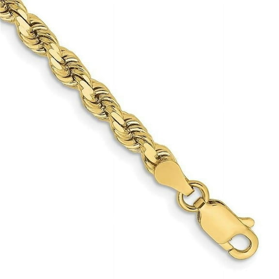 Primal Gold 10 Karat Yellow Gold 3.75mm Diamond-cut Rope Chain