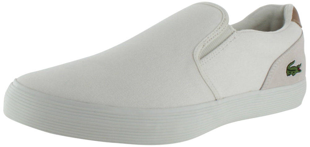 lacoste canvas slip ons