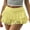 Yellow, variant on Womens Skirts Leopard Pattern Ruffle Tiered Skirts Short Lace Trim Y2K Chic Girls Daily Fashion Skirts