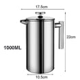 thumbnail image 2 of French Press Coffee Maker Stainless Steel Coffee Capacity Manual Cafetiere Coffee Containers, 2 of 5