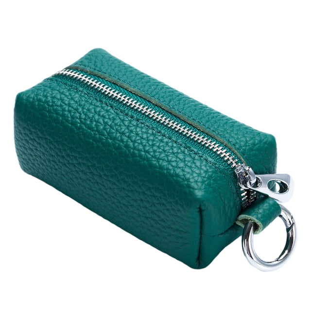 Minnieouse Cartera de cuero para mujer, llaves para tarjetas de crédito, viaje, fecha escolar, tienda, llavero, monedero, regalo organizador de Carteras Verde oscuro