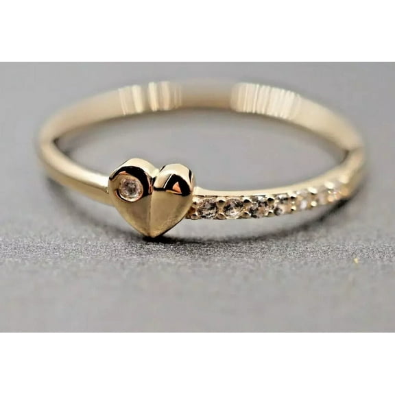 1Ct Lab Created Diamond Round Cut Women's Engagement Ring 14K Yellow Gold Plated