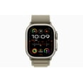 thumbnail image 2 of Apple Watch Ultra 2 (GPS + Cellulaire) 49mm Boîtier en Titane avec Boucle OLIVE Alpine (Large) Flambant Neuf, 2 of 3