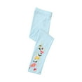 thumbnail image 2 of Cethrio Girls Printed Leggings, Cotton Stretch Soft Elastic Waist Tight Pants Sky Blue Size 4T, 2 of 5