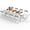 White Table&White Chairs, variant on OROFULL 6FT Folding Table Set with 6 Chairs, Plastic Portable Dining Table for Party Camping Backyard Events Picnic,White