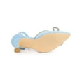 thumbnail image 5 of BLISSFUL STEP Inspired Women's Rhiness Bow Ankle Strap Stiletto Heel Pumps Sky Blue 6, 5 of 8