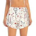 thumbnail image 4 of Lsque Wildflower Watercolor 3 Printed Women's Running Shorts with Liner Pockets,Elastic Quick Dry Workout Athletic Gym Yoga Shorts,Womens High Waist Shorts-X-Large, 4 of 9