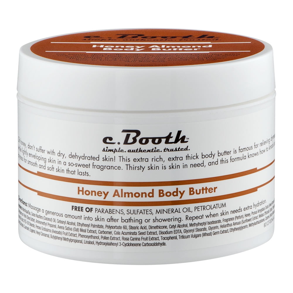C. Booth Honey Almond Body Butter, 8.0 Oz