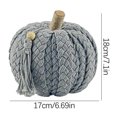 thumbnail image 3 of Konghyp Thanksgiving Halloween Imitation Cotton Rope Pumpkin Tabletop Decoration, Hand Woven Pumpkins, Autumn Decor for Home, Cute Holiday Centerpiece, Rustic Thanksgiving Accents, 3 of 5