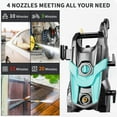 thumbnail image 4 of FOTING Upgraded Electric Pressure Washer 4200 PSI 2.8 GPM Power Washer with Extra Hose, 23ft Hose 35ft Power Cord, 4 Nozzle and Detergent Tank for Cars, Fences, Patio, 4 of 8