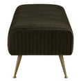 thumbnail image 5 of SAFAVIEH Couture Salome Solid Velvet Contemporary Bench, Shale Gray, 5 of 9