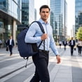 thumbnail image 4 of Laptop Backpack,19 Inch Multi-Compartment Waterproof Lightweight Bag for Men Women | Travel Essentials Bag | Large capacity Commute Daypack,Navy, 4 of 8