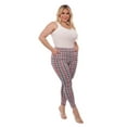 thumbnail image 3 of Plus Size Tummy Control Sculpting Treggings - Red, Black, White, Houndstooth, 3 of 9