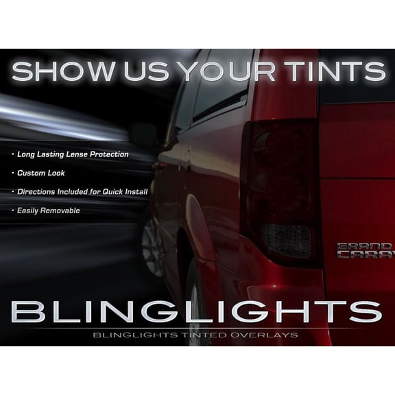 For Dodge Grand Caravan Tinted Smoked Protection Overlays Film for Taillamps Taillights Tail Lamps