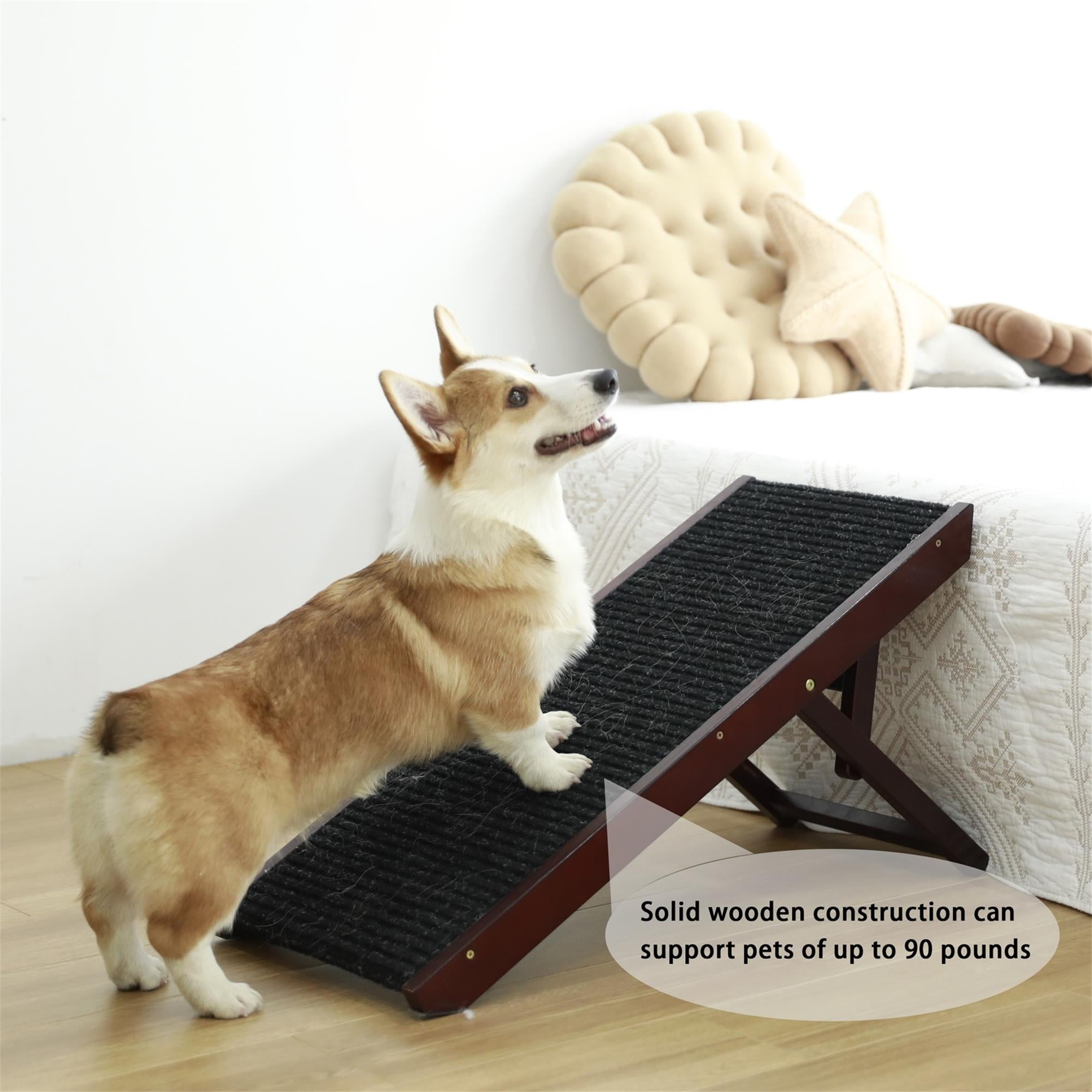 Pefilos 60" Nonslip Plastic Pet Ramp, Folding Portable Cat & Dog Ramp Perfect for Bed and Car, Trucks and SUVs, Black Pefilos 60" Nonslip Plastic Pet Ramp, Folding Portable Cat & Dog Ramp Perfect for Bed and Car, Trucks and SUVs, Black