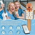thumbnail image 3 of Kids Toys for 5 6 7 8 9 Year Old Girls, Handheld Bluetooth Karaoke Microphone for Kids Gifts for Teenage Girls Christmas Birthday Gifts for 7-12 Year Old Girls Toys - Rose Gold, 3 of 14
