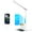 White, variant on Desk Lamp, LED Desk Lamps for Home Office, Wireless Charger Touch Table Lamp with Pen Holder, Dimmable Office Desk Light with Clock, Alarm, Date, Temp, Foldable Lamp for Table Bedroom Office, Black