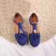 thumbnail image 4 of Zapatos de plataforma en forma de T hueca Baotou con borlas de verano, sandalias con hebilla de gamuza Wmkox8yii  shjk4873, 4 of 9