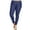 Denim Blue, variant on Women's Plus Size Stretch Casual Basic Pockets Button Solid Leggings Denim Jeans Pants