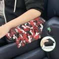 thumbnail image 6 of Renewold Camo Red Black Auto Center Console Cover Non-slip Armrest Cover Cushion Protector Wear-Resistant Camouflage Arm Rest Cushion Protective Cover Universal Fit for Car Seat Organizer, 6 of 9