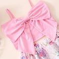 thumbnail image 3 of Popshion Baby Girl Bowknot Cami and Unicorn Skirt Set, Valentine's Day Clothes, 2-Piece, Size 18 Months-7 Years, 3 of 7