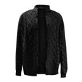 thumbnail image 4 of Zynviq Button Down Mens Fashion Sweater Cable Knit Long Sleeve Solid Sweater Cardigan Mens Tops,XXL, 4 of 4