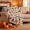 thumbnail image 5 of DVGRVO Autumn Pumpkin & Leaves Flannel Throw Blanket – Soft Plush Fall Decor Blanket for Sofa, Bed & Camping (27.56" x 39.37"), 5 of 5