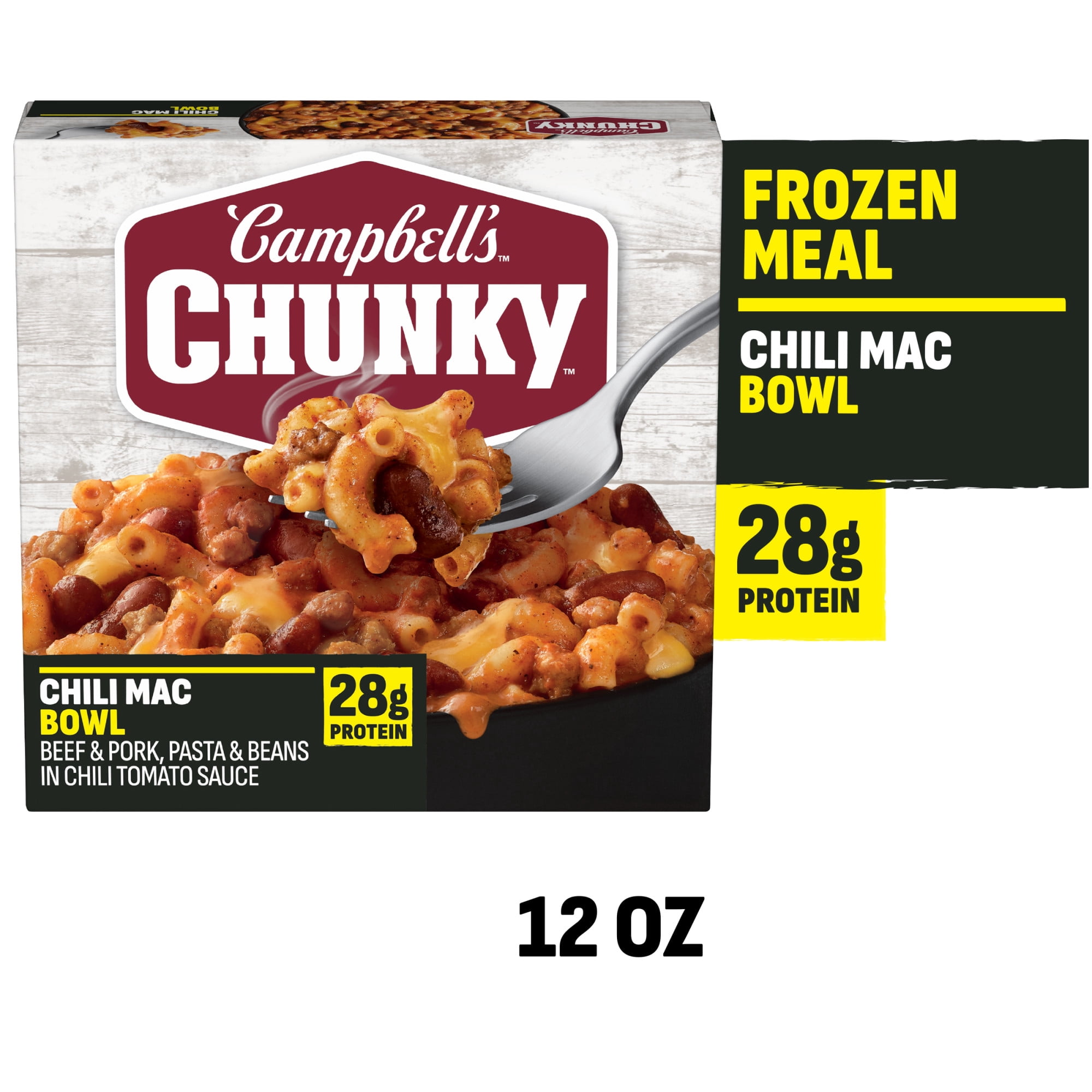 Campbell's Chunky Chili Mac Bowl Frozen Meal, 12 oz